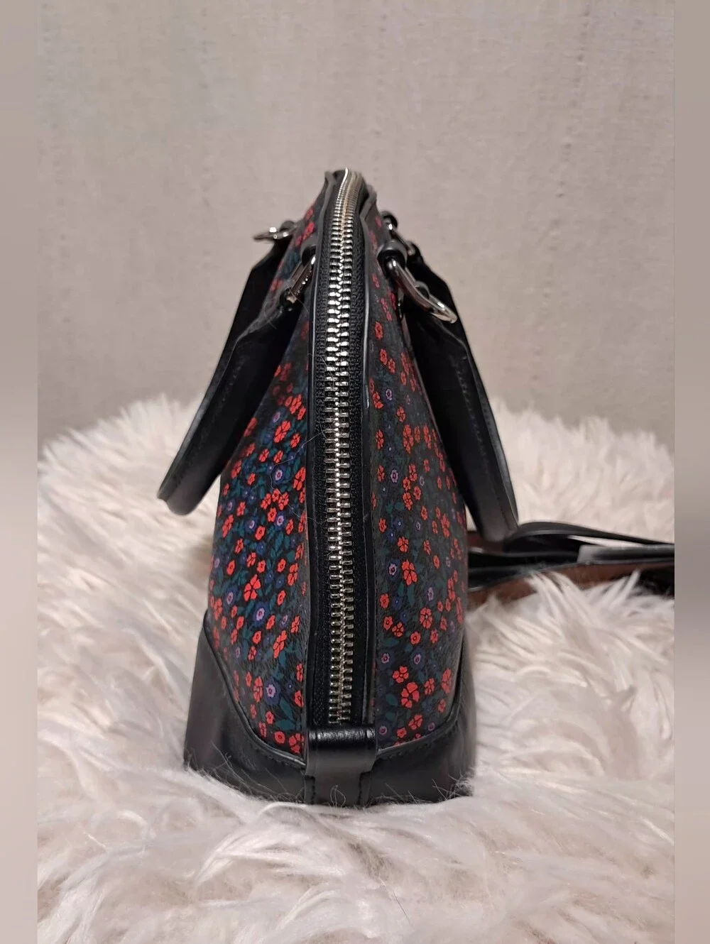 Coach Sierra Satchel in Ranch Floral Print Coated Canvas Bag